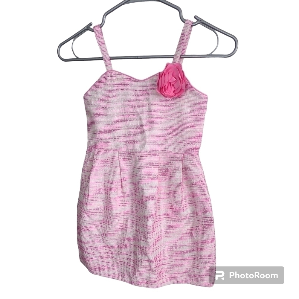 Janie and Jack Pink-Stitch Boucle Dress Size 6‎